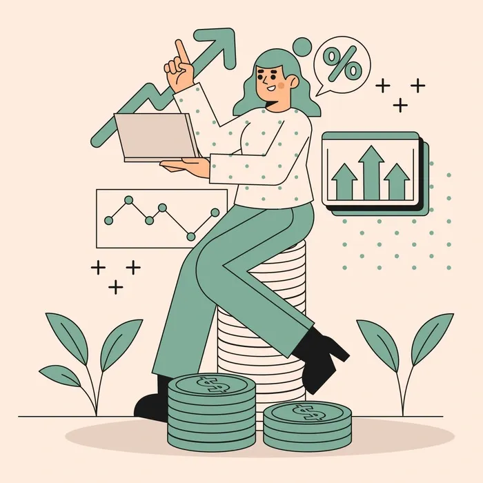 illustration showing boost in revenue